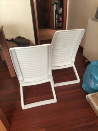 2 Sillas de Playa Plegables Blancas
