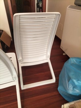 2 Sillas de Playa Plegables Blancas