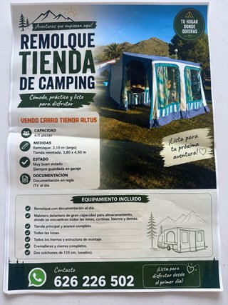 Remolque Tienda Camping Altus 4/5 plazas