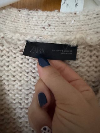 Chaqueta beige jaspeada talla única