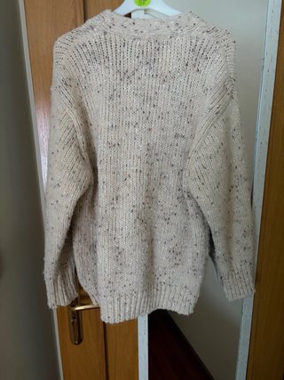 Chaqueta beige jaspeada talla única