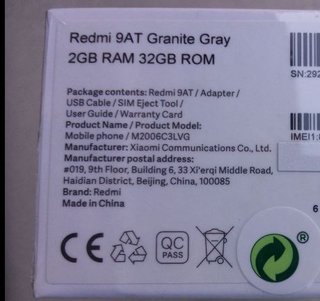 Xiaomi Redmi 9AT sin abrir. NUEVO