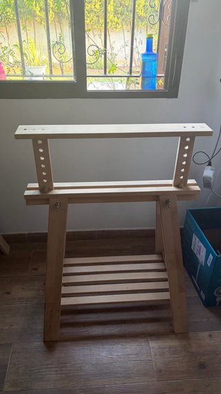 Mesa de Cristal con Caballetes Ikea