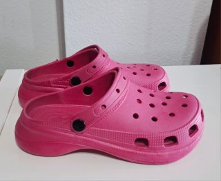 Zuecos rosas talla 37