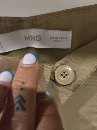Pantalón ancho Mango camel