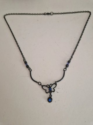 2x1!Conjunto collar+Pendientes mariposa negros