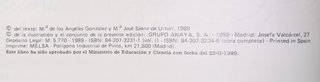 Libros de texto de EGB Anaya trimestre 1989