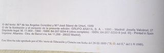 Libros de texto de EGB Anaya trimestre 1989