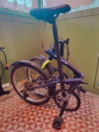 Bicicleta Plegable Btwin Morada
