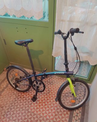 Bicicleta Plegable Btwin Morada