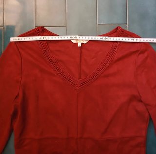 Abito corto scamosciato rosso mattone - Taglia L