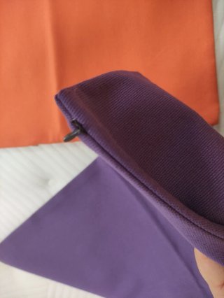 Fundas de cojín x2 naranja y morada