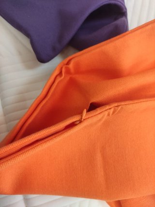 Fundas de cojín x2 naranja y morada