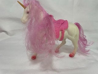 Set 3 Unicornios Juguete Pelo Rosa, Azul, Morado