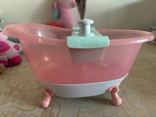 Carro, cuna y bañera de juguete