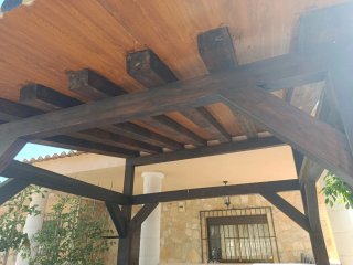 Jacuzzi + techado spa 5 plazas con techo de madera