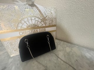 Bolso neceser Dior terciopelo negro