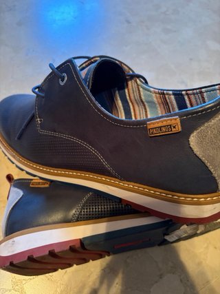 Zapatos Pikolinos Azul Marino y Gris