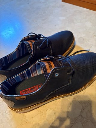 Zapatos Pikolinos Azul Marino y Gris