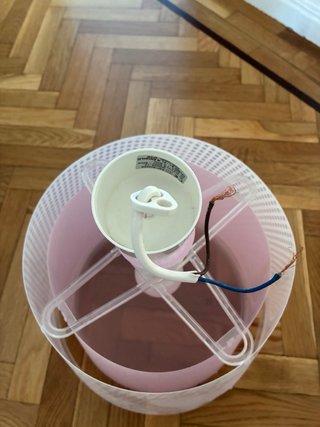 Lámpara de techo infantil rosa cuadros