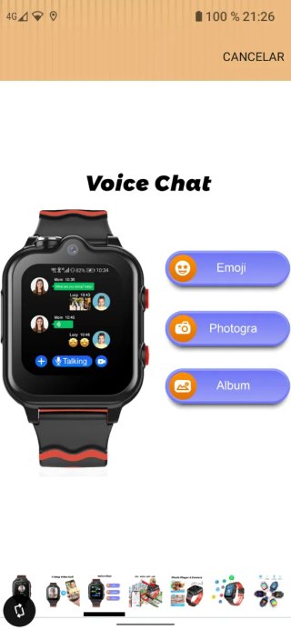 Reloj Inteligente 4G Niños Smartwatch negro gps