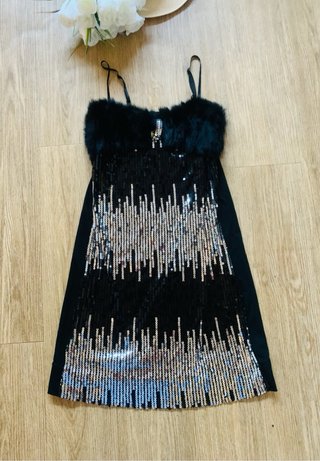Minivestido Vintage Fiesta Lentejuelas T/36