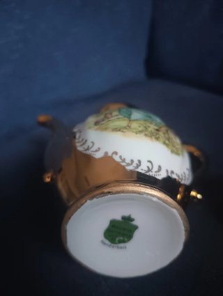 Juego de té porcelana pintada a mano