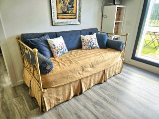 URGE Sofá cama de hierro forjado c/cama supletoria