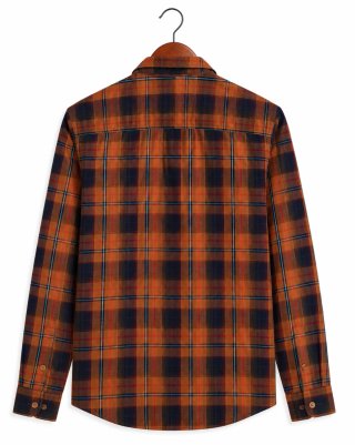 Camisa Springfield Hombre Cuadros Marrón Naranja