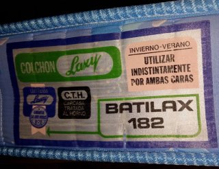 Colchón laxy individual azul con estampado