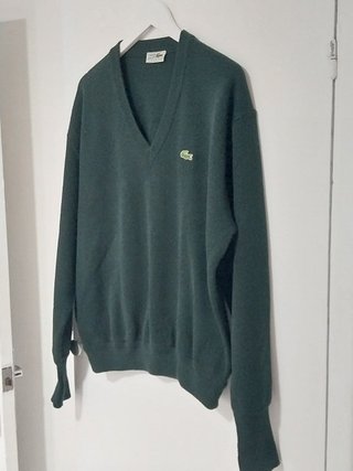 Jersey Verde Botella Vintage Lacoste - Talla 6, XL