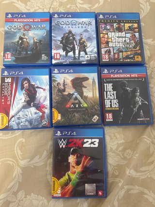 Lote Videojuegos PS4: God of War, GTA V, ARK, TLOU