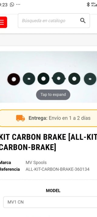 Kit Freno Carbono MV Spools