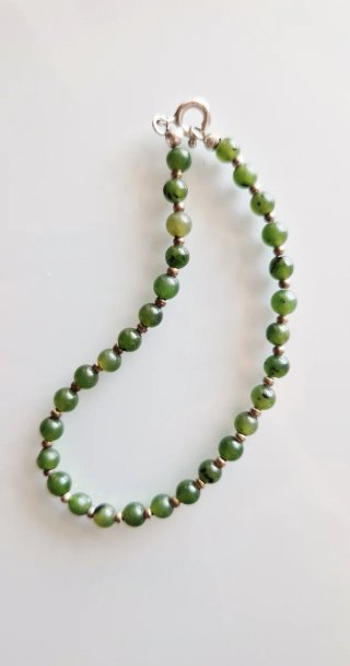 Set Collana e Bracciale Giada e Argento 925