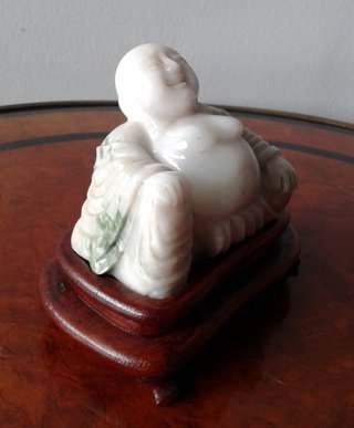Figura Buda Jade Vintage China