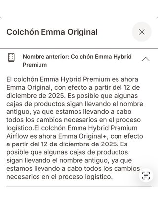 Colchón Emma Original 150x190