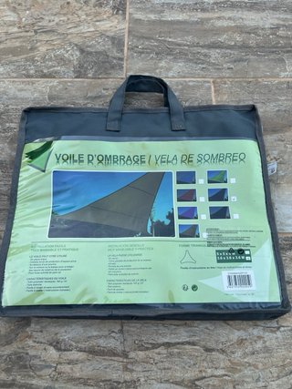 Toldo Parasol Triangular Beige 3.6m