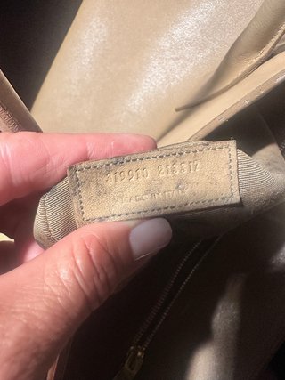 Bolso Piel XL Yves Saint Laurent Beige Auténtico