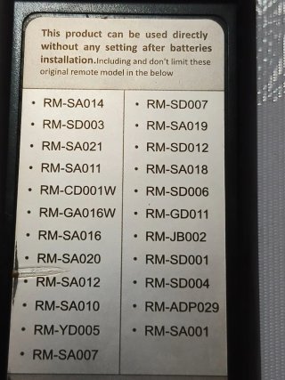 Mando a distancia SANDA E-S916 para TV Sony