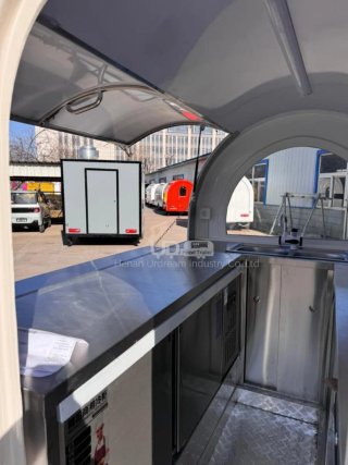 Remolque Food Truck Blanco para comida sin uso