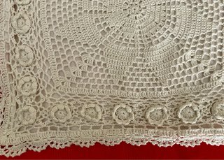 Federa cuscino uncinetto vintage 40x40