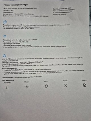 Impresora HP DeskJet 2720e WiFi