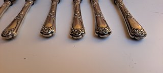 L. Mugnier & C. Set coltelli da dessert antichi an