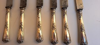 L. Mugnier & C. Set coltelli da dessert antichi an