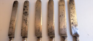 L. Mugnier & C. Set coltelli da dessert antichi an