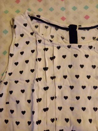 Top negro elegante Primark vuelo sin mangas S