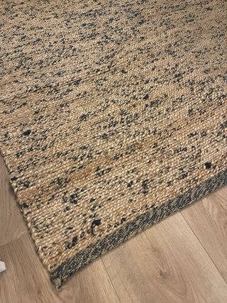 Alfombra Yute Beige y Negro