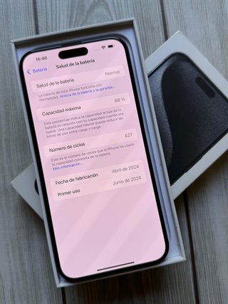 iPhone 15 Pro Max 256Gb igual a nuevo BAT. 88%