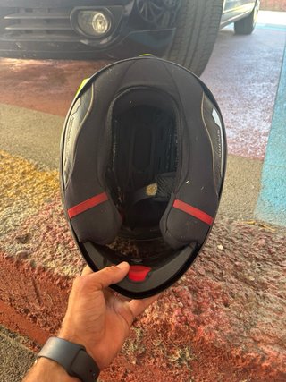 Casco Moto Negro y Amarillo Talla XL