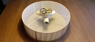 Lámpara Plafón Techo Cuerda Beige